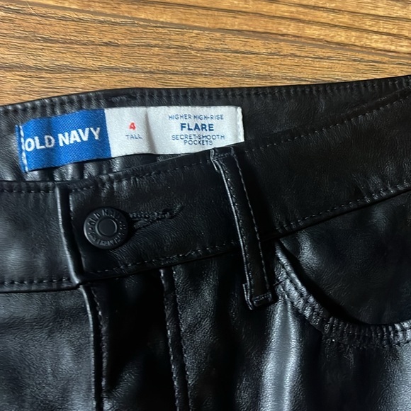 Old Navy Highest High Rise Flare Faux Leather Pants - Picture 7 of 9